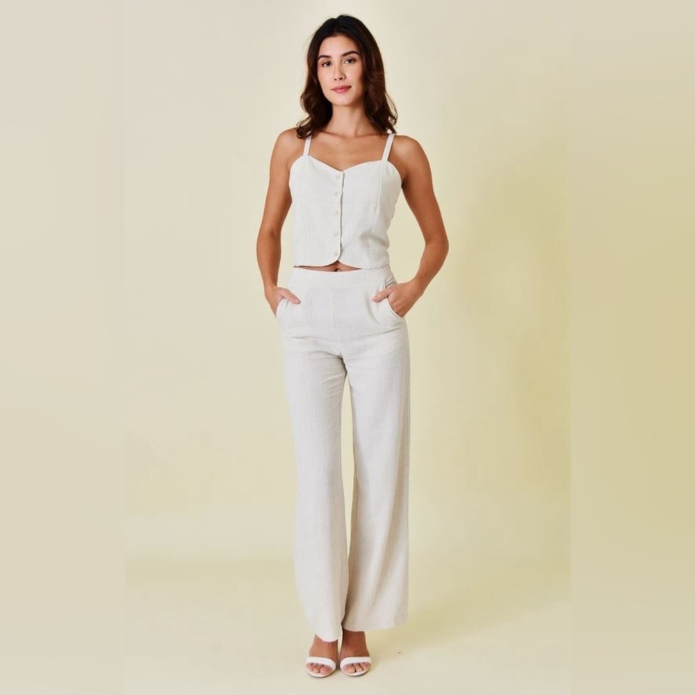 Fore Linen Blend Pants with Pockets